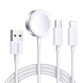 Apple Watch magnētiskais lādētājs Joyroom S-IW008 Lightning + USB-C 5V 1.2m (balts)