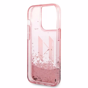 Karl Lagerfeld KLHCP14LLBKLCP iPhone 14 Pro 6.1 "rozā / rozā cietais apvalks Liquid Glitter Big KL
