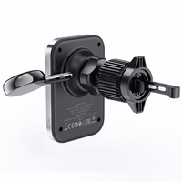 Acefast D18 automašīnas turētājs ar MagSafe / Qi indukcijas lādētāju + USB-A USB-C kabelis - melns