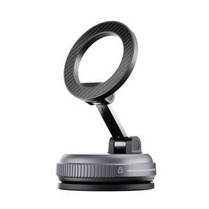 Forcell F-Grip Magic Mag magnētiskais auto telefona turētājs ar piesūcekni, saderīgs ar MagSafe – melns