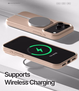 Korpuss Mercury Pure Magsafe Silicon Case Apple iPhone 17 Pro rozā smilšu krāsā