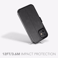 TECH21 Maciņš T21-8381 EVO WALLET IPHONE 12/12 PRO dūmu/melns