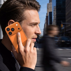 AR+AF Pilna metāla rūdīts stikls priekš IPHONE 17 PRO oranžs