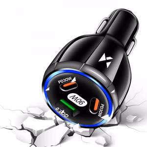 Car Charger Wozinsky "WCCCA" Black 90W (2xPD / 1xQC3.0)