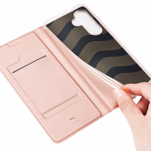 Dux Ducis Skin Pro viedtālruņa apvalks Samsung S24+ ar atloku - rozā