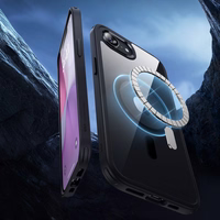 ESR Classic Hybrid Halolock MagSafe viedtālruņa apvalks iPhone 16e - caurspīdīgs/melns