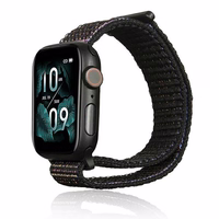 Beline Siksniņa Apple Watch Nylon 38/40/41mm melns