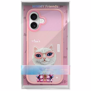 Nimmy Cool&Cute 2.0 Kaķa apvalks viedtālrunim iPhone 17 - rozā