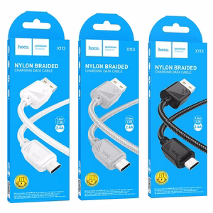 Kabelis USB A uz Micro USB Hoco 2,4A 1 m X113 melns