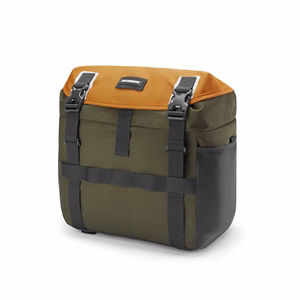 Rockbros W019 velosipēda stūres soma 13.5-24L - zaļi oranža