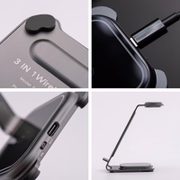 Forcell F-ENERGY Simply Charge 3in1 alumīnijs saderīgs ar Apple Watch un Samsung Watch pelēks