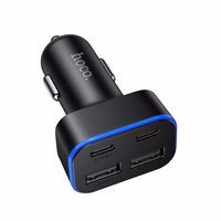 Auto lādētājs Hoco 2xUSB A + 2xUSB C PD QC3.0 42W Z63 melns