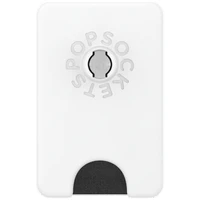 Popsockets PopWallet+ PopGrip PW+ MS G2 MagSafe maciņa telefona turētājs un statīvs, Balts un caurspīdīgs