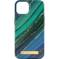 FORCELL F-PROTECT Mirage viedtālruņa apvalks saderīgs ar MagSafe IPHONE 15 Plus nefrīta marmors