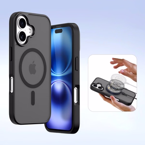 Dux Ducis Lawa ādas viedtālruņa apvalks iPhone 16 - melns