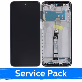 LCD Displejs Saderīgs ar Xiaomi Redmi Note 9S (Note 9 Pro) Ar Frame / Interstellar Pelēks / (Service Pack)