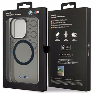Apvalks BMW BMHMP14XHGPK iPhone 14 Pro Max 6.7" pelēks/pelēks cietais apvalks Raksts MagSafe