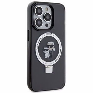 Karl Lagerfeld KLHMP13LHMRSKCK iPhone 13 Pro 6.1" чёрный/чёрный жёсткий чехол Ring Stand Karl&Choupette MagSafe