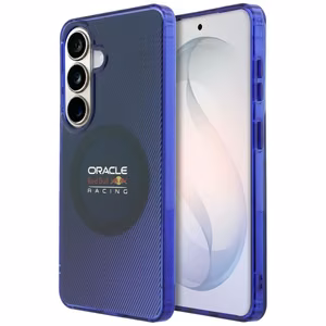 sarkans BULL maciņš SAMSUNG S26 RBHMS26S24HGDSV (Magnetic Double Layer PC Blended Lines) tumši zils