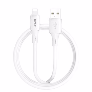 BWOO X329L silikona kabelis USB – Lightning 3A 1m balts