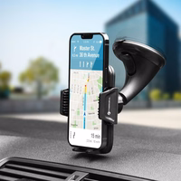 FORCELL F-GRIP Carbon HT1 auto turētājs priekšējā stikla / paneļa melns