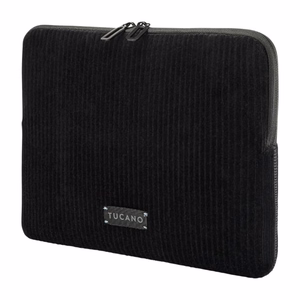 Tucano Velluto 2 neoprēna apvalks ar samta ārpusi 14 collu MacBook Pro un 13 collu klēpjdatoriem, melns