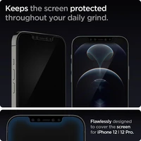 Spigen Glas.tR EZ Fit rūdīts stikls iPhone 12 / iPhone 12 Pro - 2 gab.