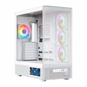 MODECOM Volcano AQ400 ARGB Midi balts