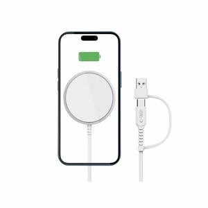 Tech-Protect QI15W-A44 Magnētiskais bezvadu lādētājs ar MagSafe - Balts