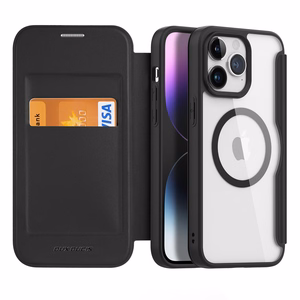 Dux Ducis Skin X Pro Magnētiskais Atveramais MagSafe apvalks iPhone 15 Pro - melns