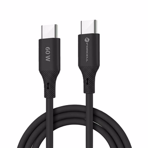 Кабель USB C to USB C Forcell F-Energy QC4.0 PD 3A 60W Silicone 1 m C344 чёрный