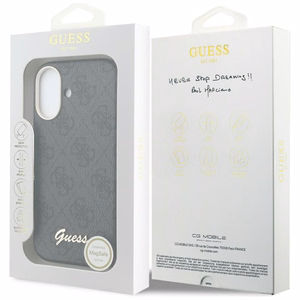 Guess 4G Script MagSafe futrālis iPhone 17 - melns