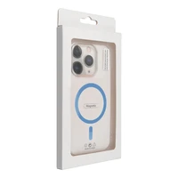 Drop Glue Krāsains Gredzens Magnētiskais Viedtālruņa apvalks saderīgs ar MagSafe SAMSUNG S25 gaiši zils