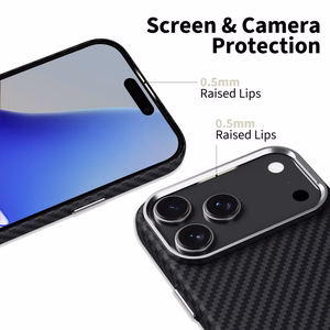 Tech-Protect Ion Carbon MagSafe Чехол для iPhone 17 Pro Max - серый/чёрный