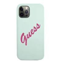 Guess GUHCP12MLSVSBF iPhone 12/12 Pro 6.1" zils fuksija/zils fuksija cietais apvalks Silikona Vintage