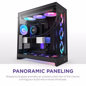 NZXT H9 Flow RGB+ 2025 datora korpuss melns