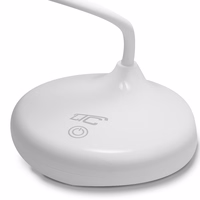 Bezvadu LED galda lampa 6W 3000/4500/6000K skārienvadība 3000mAh balta LTC
