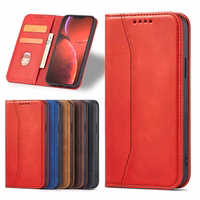 Magnet Fancy Case viedtālruņa apvalks iPhone 14 Pro Max ar flip vāciņu, maku funkciju un statīvu - sarkanās krāsas