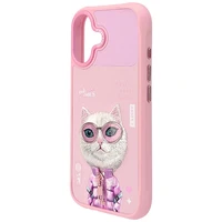 Nimmy Cool&Cute 2.0 Kaķa apvalks viedtālrunim iPhone 17 - rozā