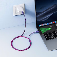 Kabelis USB A uz Micro USB Hoco 2,4A 1 m X116 gradienta violeta