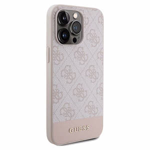 Guess 4G Stripe Collection apvalks iPhone 14 Pro - rozā