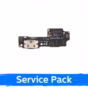 Разъём зарядки для Xiaomi Redmi 7A со шлейфом серебристый (Service Pack)
