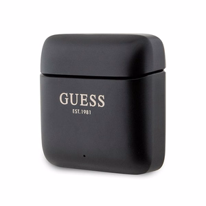 Guess Bluetooth austiņas GUTWSSU20ALEGK TWS + uzlādes stacija melnas ar drukātu logotipu
