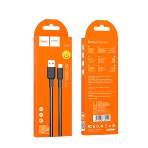 Kabelis USB A uz USB C Hoco 3A 1 m X69 melns balts