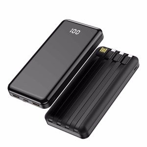 Forever power bank TB-411 ALLin1 10000 mAh ar USB-C + Lightning + microUSB kabeļiem melns