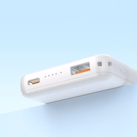 Bezvadu magnētiskais portatīvais lādētājs Dudao K14S USB-A / USB-C / MagSafe 20W 5000mAh (balts)