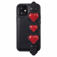 Kingxbar Sweet Series viedtālruņa apvalks dekorēts ar oriģinālajiem Swarovski kristāliem iPhone 12 mini melns