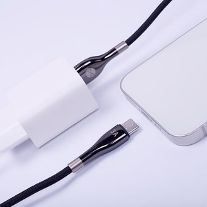 Forever Sleek kabelis USB - USB-C 1,0 m 3A melns