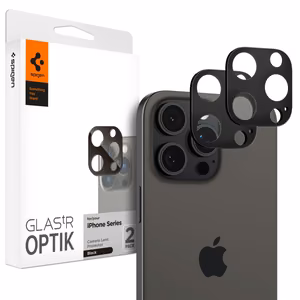 Spigen Optik.tR Aizsargstikls kamerai iPhone 14 Pro / Pro Max / 15 Pro / Pro Max / 16 Pro / Pro Max - Melns 2 gab.