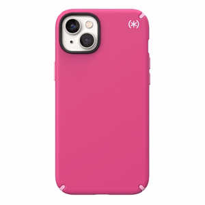 Speck Presidio2 Pro + MagSafe vāciņš ierīcei iPhone 15 Plus / 14 Plus, ar Microban pretmikrobu aizsardzību, “Digital Pink / Blossom Pink / White” krāsu kombinācija